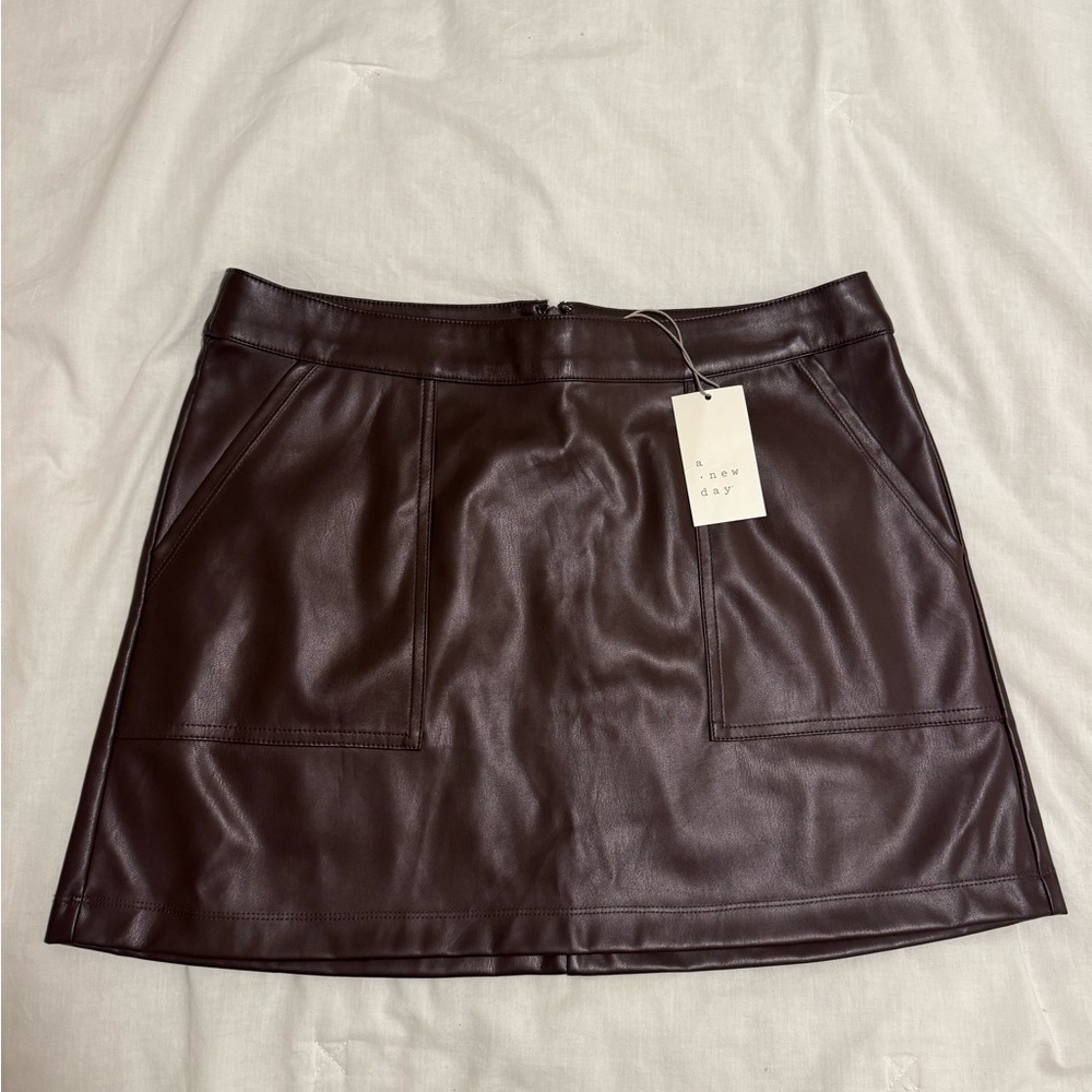 a new day Faux Leather Skirt
